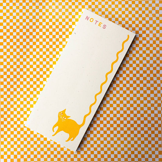 Squiggle Tail Cat Notepad