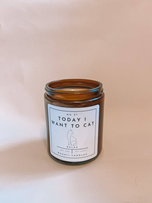 Today I Want To Cat Candle