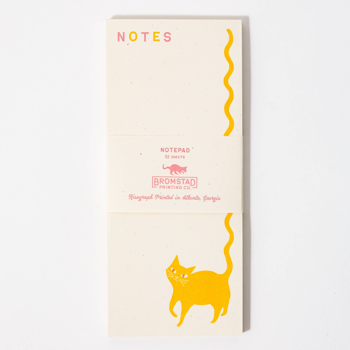 Squiggle Tail Cat Notepad