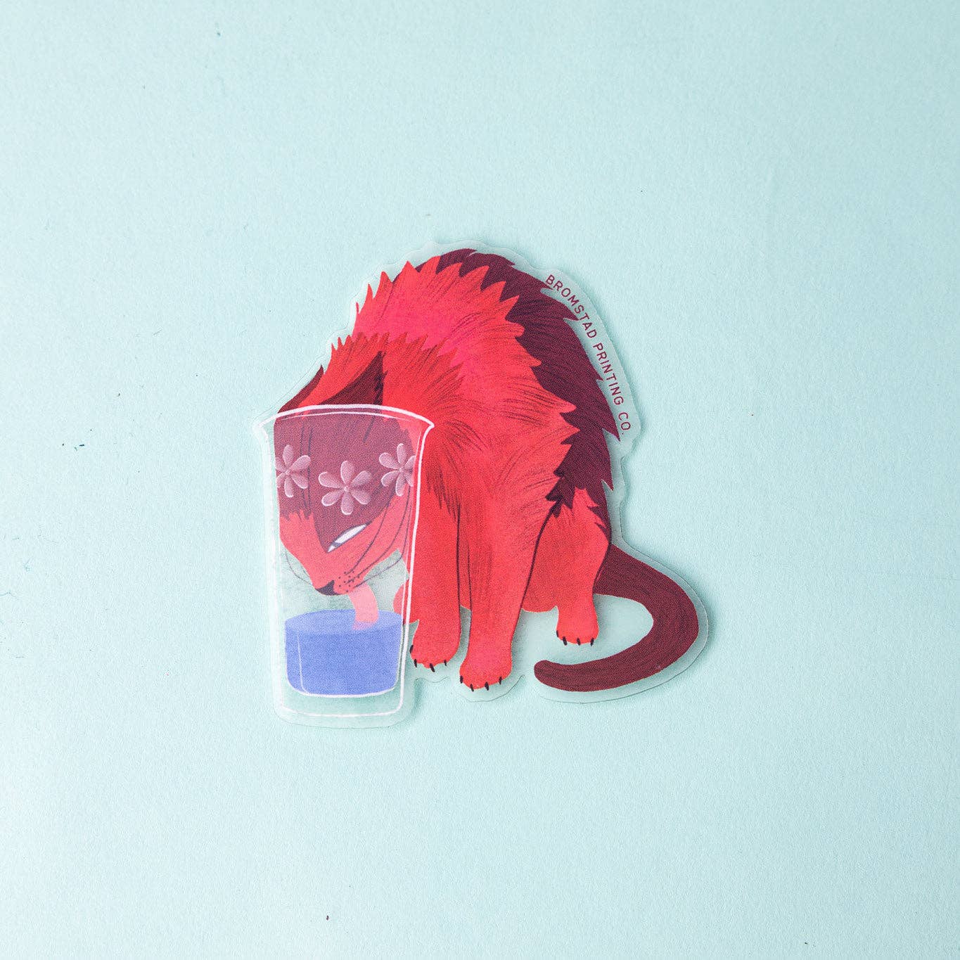 Hydrated Cat Sticker