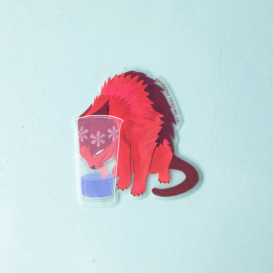 Hydrated Cat Sticker