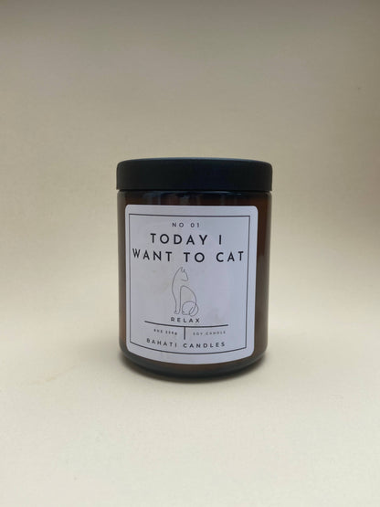 Today I Want To Cat Candle
