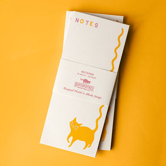 Squiggle Tail Cat Notepad
