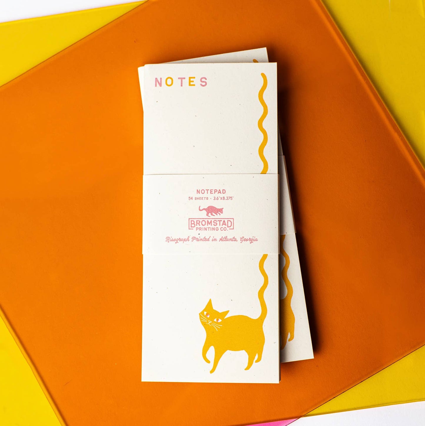 Squiggle Tail Cat Notepad