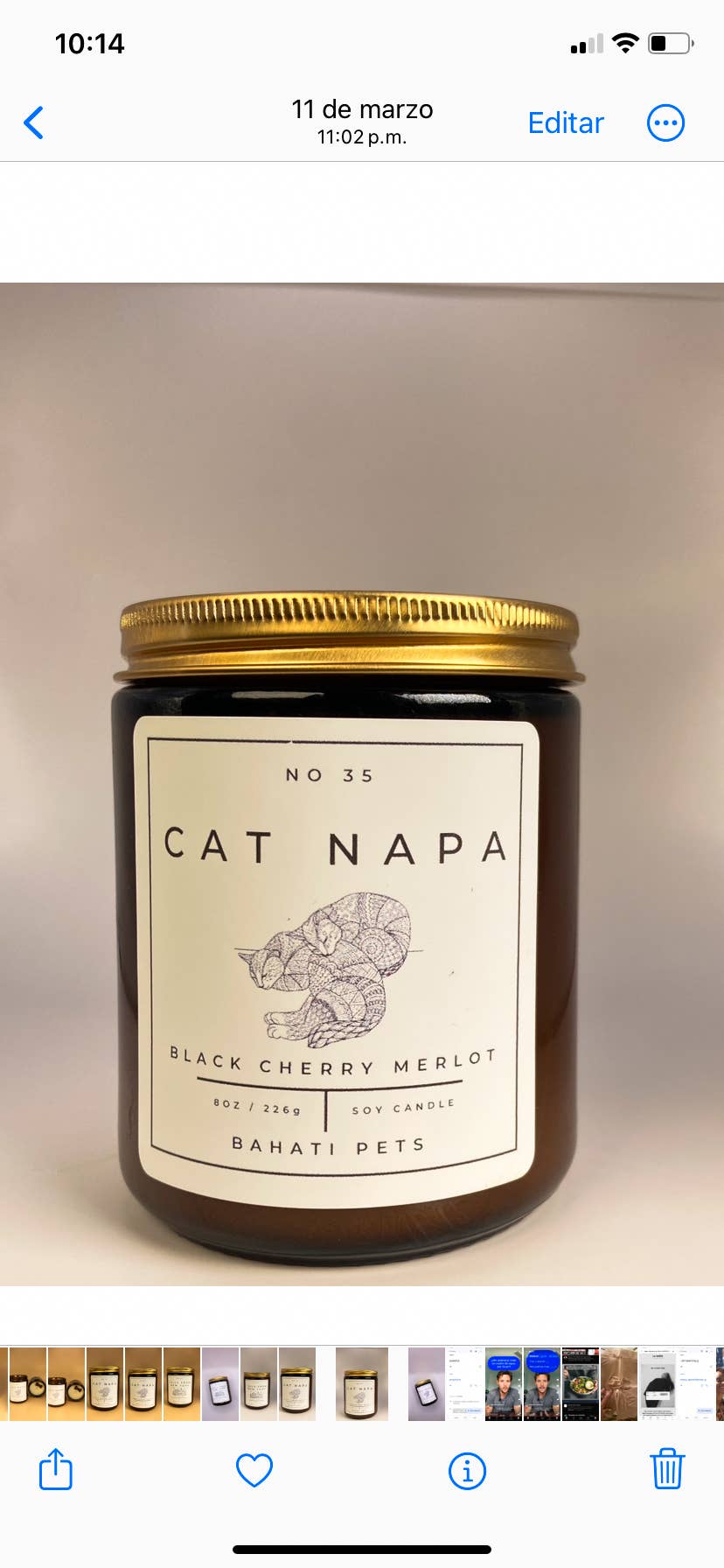 Cat Napa Candle