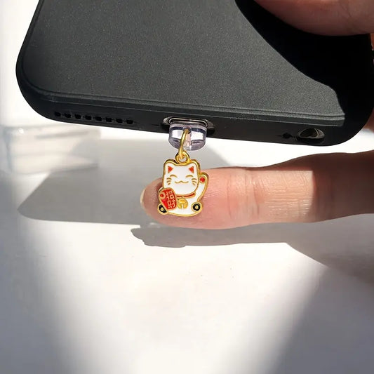 Lucky Cat USB-C Phone Dust Plug